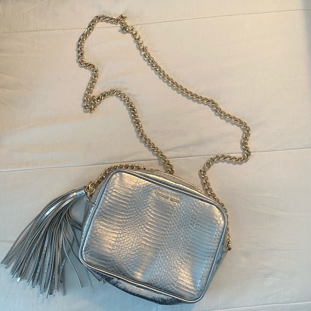 Victoria Secret Metallic Snake Skin Satchel
